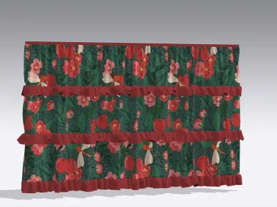 Curtain Low-poly 3D model