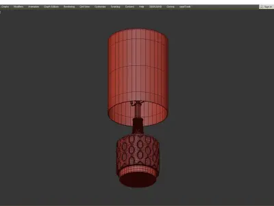 Uttermost Darrin Grey Table Lamp Low-poly 3D model