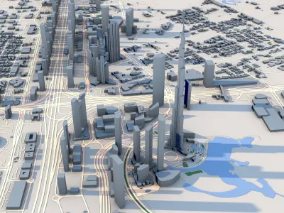 Dubai City United Arab Emirates 3D model