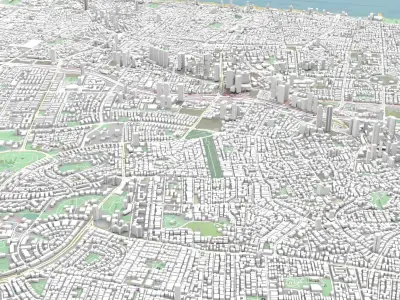 Cityscape Holon Israel 3D model