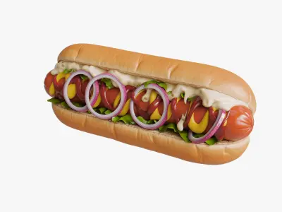  Stylized Hot Dog Cinematic Hotdog 