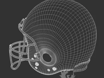 Pittsburgh Steelers official game helmet 3D model