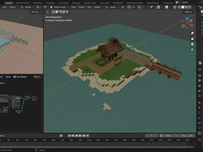 Minecraft island Low-poly 3D model