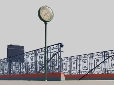 Subway Entrance Low-poly 3D model