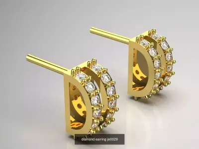Stud and Hoop 3D STL Earring Collection 13 Models 3D Model Pack