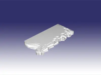 tombstone with rose and cross17 3D model