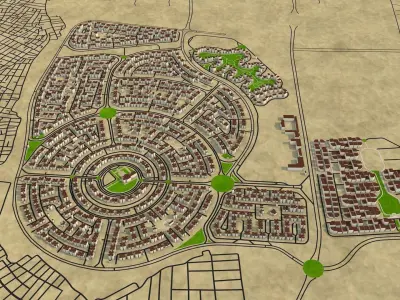 Cairo city Egypt Oct 2020 Low-poly 3D model