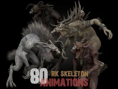 Shadowclaw Beast Rigged Low-poly 3D model