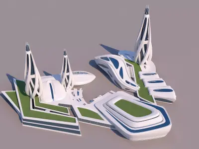 0088 - Organic Building - Skyscraper 3D model