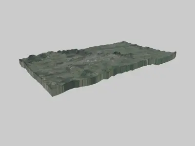 Lviv City Low-poly 3D model