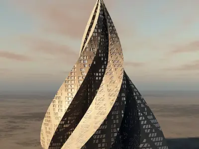 Pyramid skyscraper 3D model
