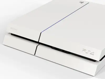 Sony PlayStation 4 Game Console White Low-poly 3D model