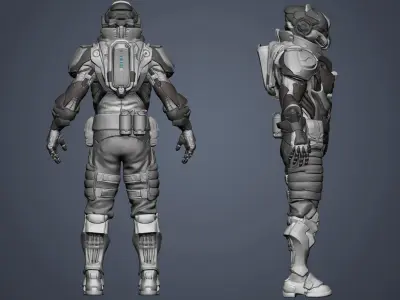 Battle suit Destroyer HIGHPOLY 3D model