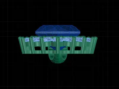 Pendant 3dm stl render 3D print model machine with lights 3D print model