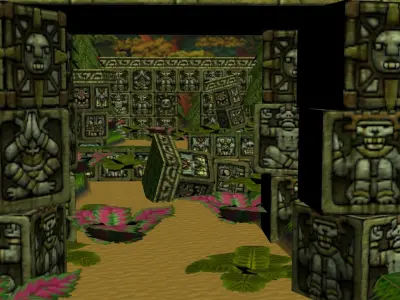 Crash Bandicoot Forest Scene Low-poly 3D model