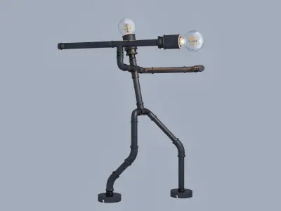 Pipe Lamp - Spear Thrower 3D model