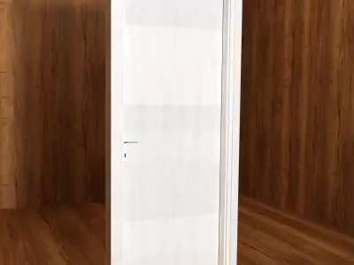 White Door 01  Low-poly 3D model