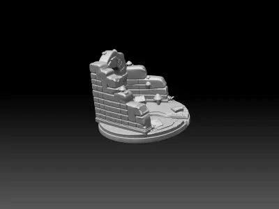 Fantasy Miniature Base -3D printing model 3D print model
