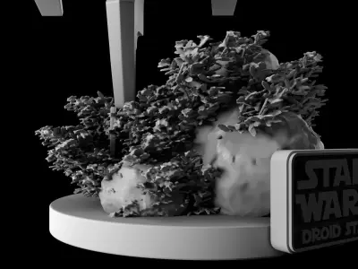 Star Wars - Droid with STAP 3D print model