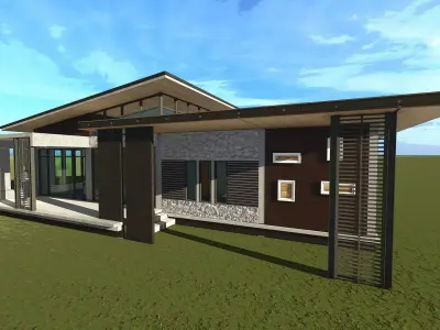 Modern House T6 3D model