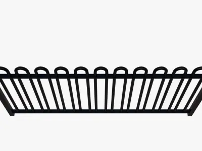 Metal Fence 3D model 2