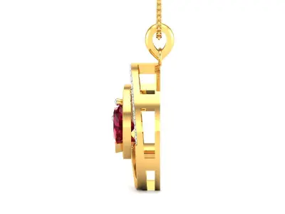 Solitaire Women Heart Pendants 3dm STL OBJ FBX Render Details 3D print model