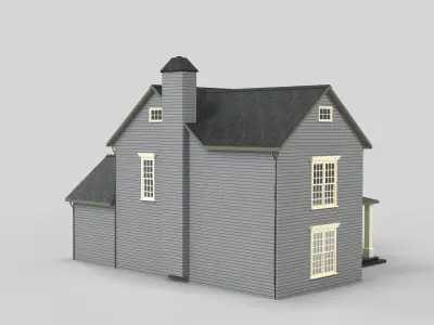 British House Design 07T2  Low-poly 3D model