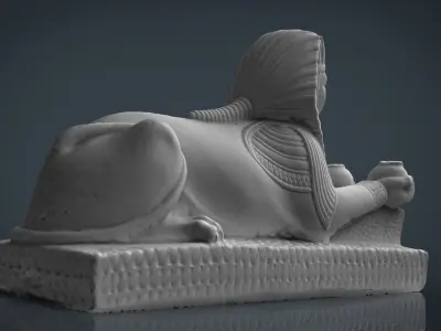 Egyptian Sphinx Low-poly 3D model