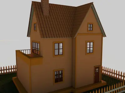 Cartoon House 3D model