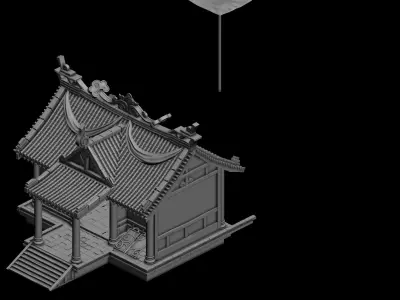 Game City - Building - Armor Shop 2701 3D model
