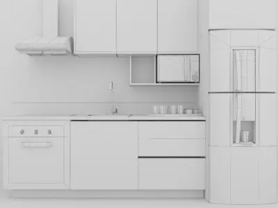 Modern kitchen 3D model