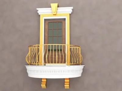 Balcony Door 1 3D model