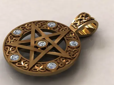 Star pendant 20 3D print model