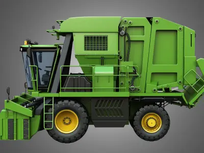 JD - 7760 Combine Harvester - Cotton Picker 3D model