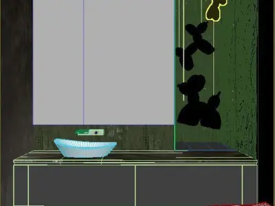 Bathroom 3D scene Free 3D model