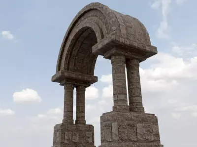 Stone Doorway - Arch Low-poly 3D model