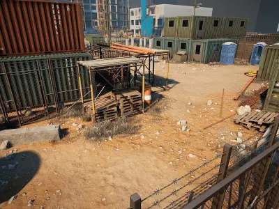 Construction Site Low-poly 3D model