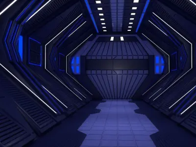 Sci Fi Tunnel  3D model purchase