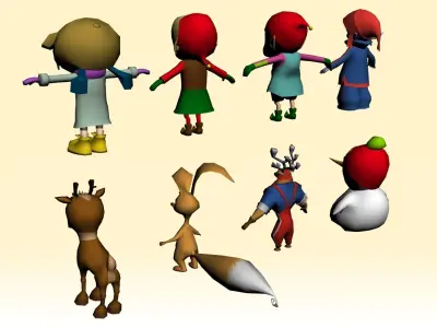 GAME MODEL LOW POLY PP 01 Low-poly 3D model