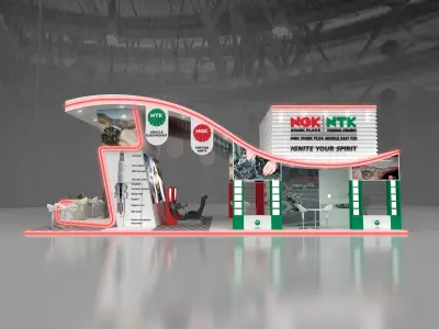 Exhibition Stand  13 x 6m Height 400 cm All Sides Open 3D model  3D model