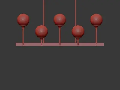 Ball Valley Chandelier 10 3D model
