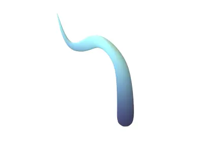 Cartoon Tentacle V1 003 Low-poly 3D model
