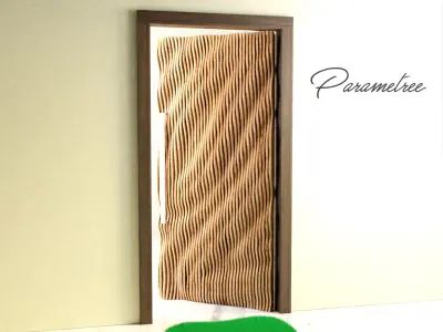 Parametric Door-01 DXF files cnc plans 3D model