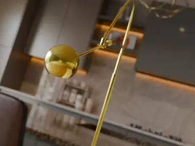 Modern Desk Lamp 3D Model  3D model