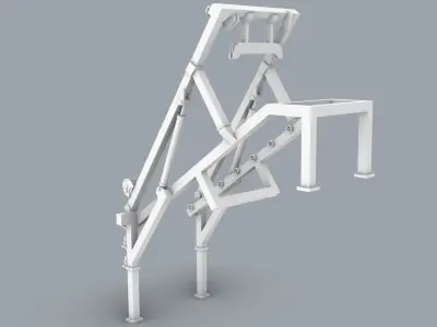 Lifeboat Free Fall Ramp Low-poly 3D model