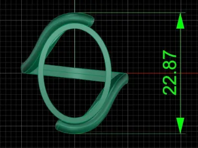 Jewelry ring 407 3D print model