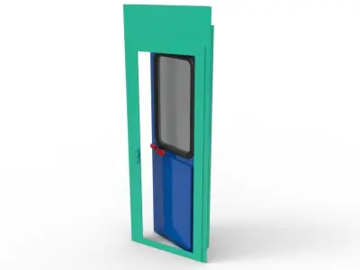 Porta metlica Metallic door Free 3D model