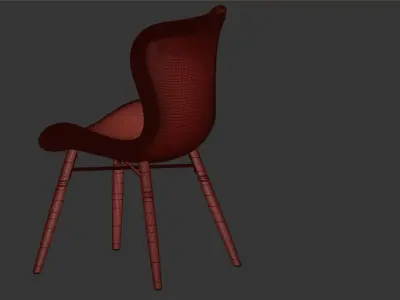 Chair BATILDA green 3D model