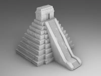Mayan pyramid 3D print model