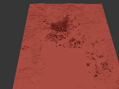 KunMing City urban planning maquett  building 3D Topography 3D model
